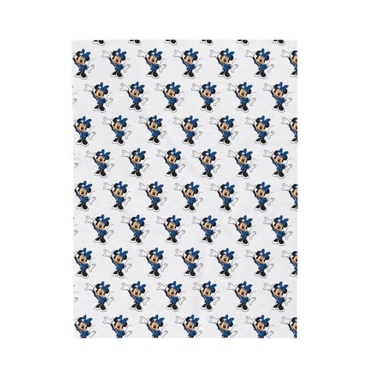 Minnie Mouse is a Dodgers Fan Stadium Fleece Blankets