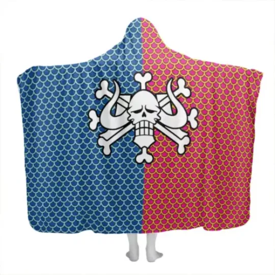 Kaido Pattern One Piece Hooded Blanket, Gift For Fans
