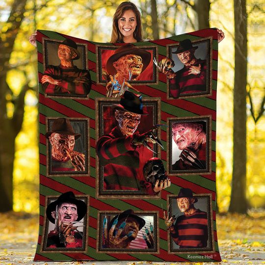 Freddy Krueger Blanket, Nightmare On Elm Street Throw Blanket, Horror Movie Blanket, Horror Character Throw Blanket, Birthday Gift
