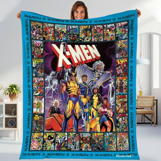Superhero Throw Blanket, X-Men Characters Throw Blanket For Couch Sofa, Superhero Birthday Gifts, Superhero Wolverine Blanket, Xmas Gifts