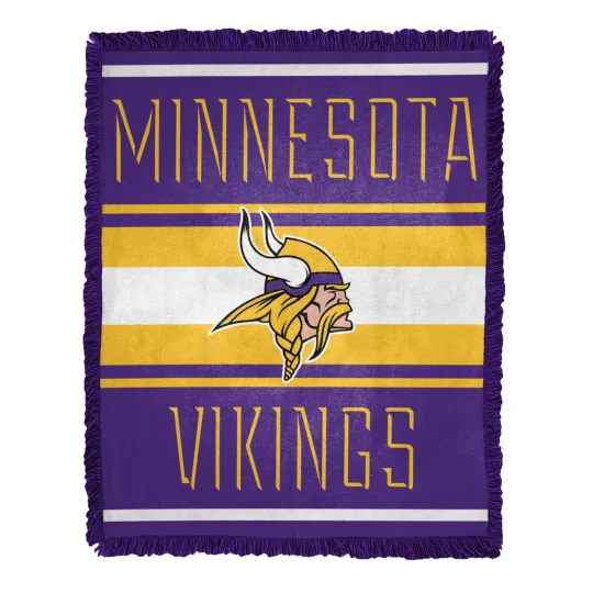 Northwest football Minnesota Vikings Nose Tackle Woven Blanket