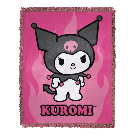 Northwest Sanrio - Kuromi Bad Kuromi Woven Blanket