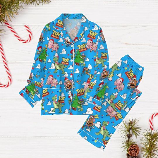 Toy Story Christmas Pajamas, Toy Story Characters Holiday Pajamas, Disney Woody Shirt, Buzz Lightyear Pajamas, Magic Kingdom Shirt