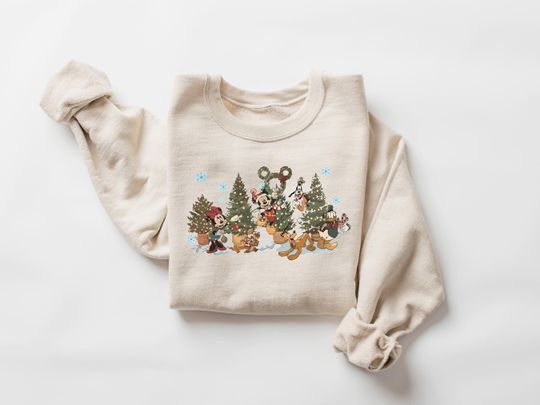 Vintage Christmas Sweatshirt, Mickey and Friends Sweater, Disney Christmas Shirt, Disney Shirt, Christmas Party 2024 Shirt, Vintage Mickey