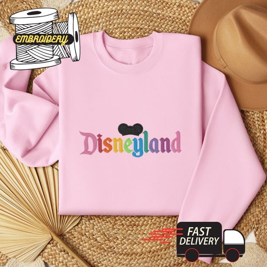 Disneyland Most Magical Place on Earth. Magical Park Embroidery Sweatshirt, Disney Embroidered Adult-Youth Unisex Sweater