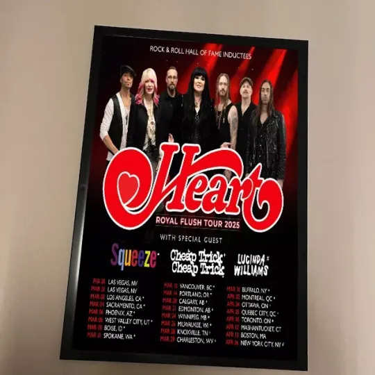 HEART TOUR OPENERS 2025 Poster, home decor
