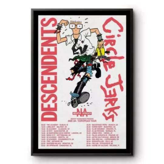 Descendents & Circle Jerks NA European Tour 2025 UK Poster