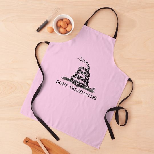 Gadsden flag Don't tread on me Libertarian 2nd amendment 2A LIGHT PINK snake HD HIGH QUALITY ONLINE STORE Apron