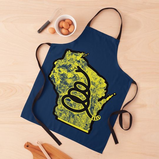 WISCONSIN - Don't Tread on Me - Gadsden Snake Flag  Apron