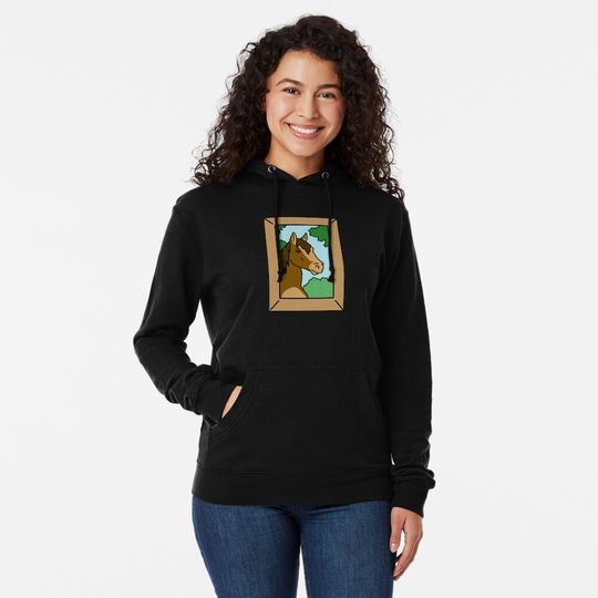 Rick and Rickandmorty Horse Portrait  Lightweight Hoodie