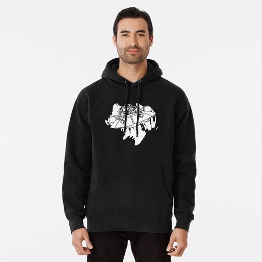 Rick and Rickandmorty Space Cruiser White Ink Pullover Hoodie