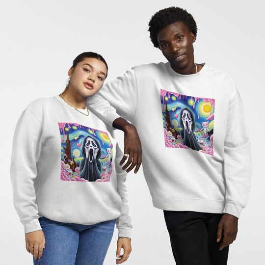 The Scream painting but kawaii and ricky and Rickandmorty Pullover Sweatshirt