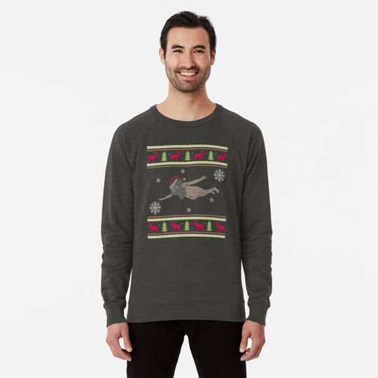 Giant Naked Santa Lightweight Sweatshirt