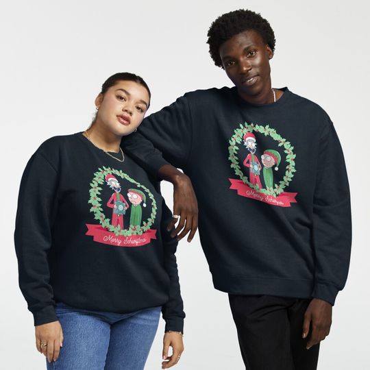 Merry Schwiftmas (Rick & Rickandmorty) Pullover Sweatshirt
