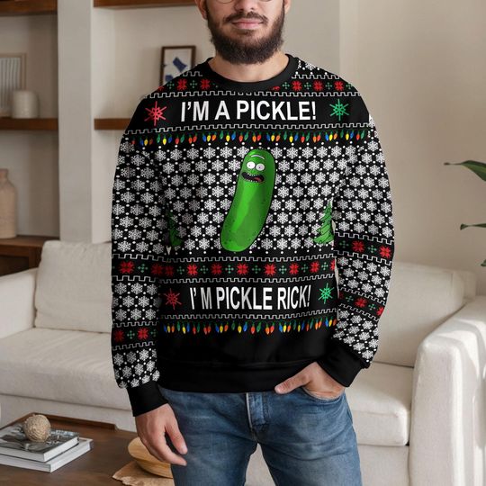 Rick and Rickandmorty P rick Ugly Christmas Sweater, Ugly Christmas Sweater For Men Women