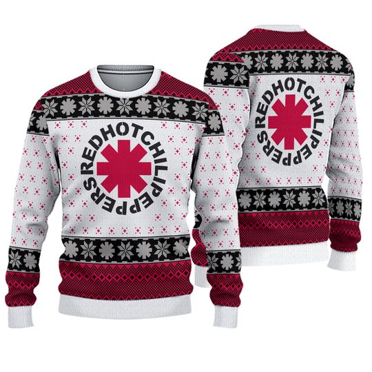 Red Hot Chili Peppers Logo Ugly Christmas Sweater Chirstmas Gifts 2024