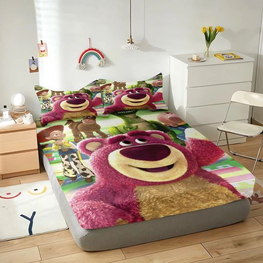 Toy Story Cartoon Fitted Sheets Anime Printing Cute Children's Bedding Set ​