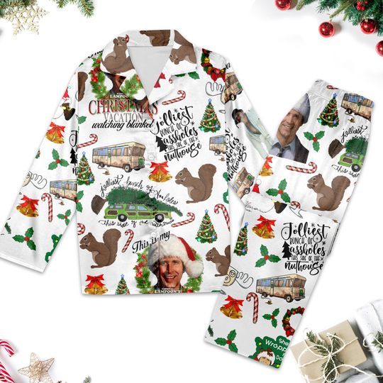 Clark Griswold Christmas Pajamas Set, National Christmas Holiday Pajamas, Christmas Vacation Pyjamas, Movie Xmas Pajamas, Pajamas Family