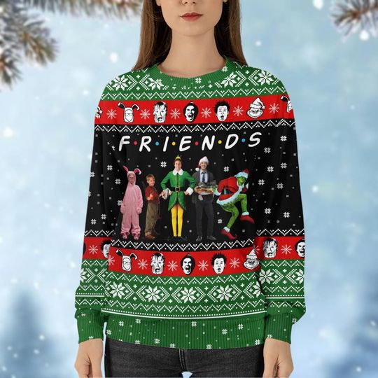 Christmas Elf Ugly Sweater, Buddy Holiday Sweater, 90S Vintage Xmas Movie Character Shirt, Friends Funny Noel Film Tee, Gift For Fan
