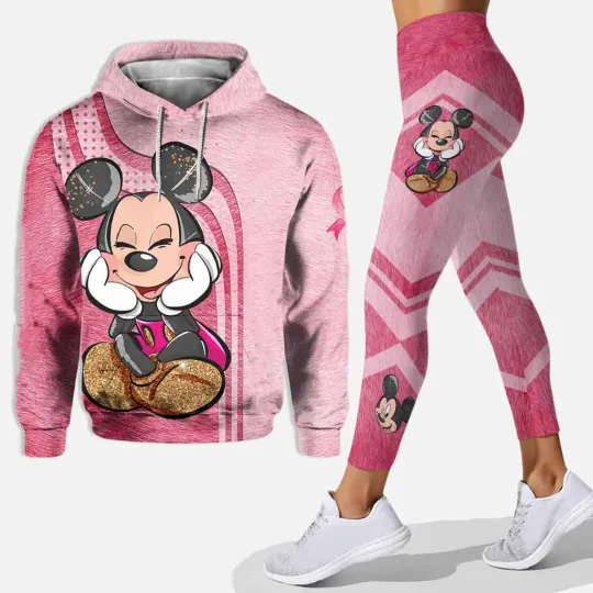Discover New Minnie Mouse 3D Hoodie Women's Hoodie Set Mickey Yoga Pants Women's Disney Yoga Hoodie Leggings Fashion