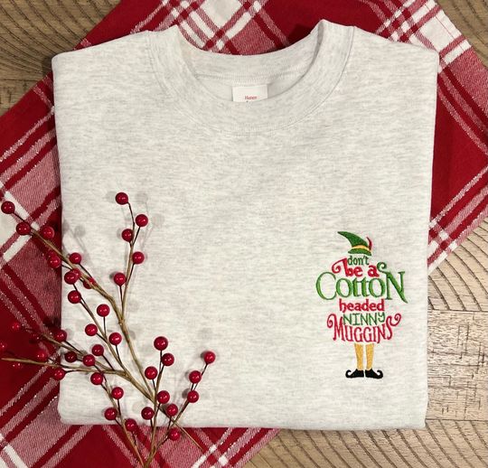 Cotton Headed | Christmas Crewneck | Embroidered Christmas Sweater