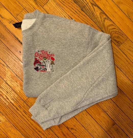 Story Christmas Embroidered Side Pocket Sweatshirt