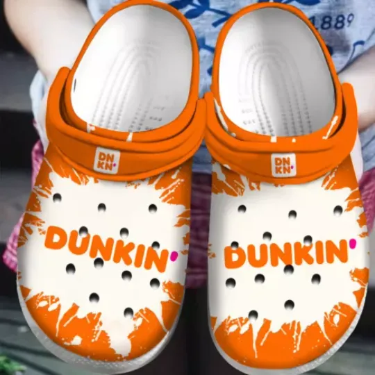 Coffee Lover's Art Rubber Clog Shoes - Comfy Footwear Inspired by Dunkin Donuts