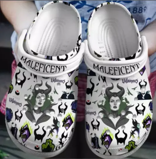 Maleficent Movie Cartoon, Personalized Maleficent Summer Clogs