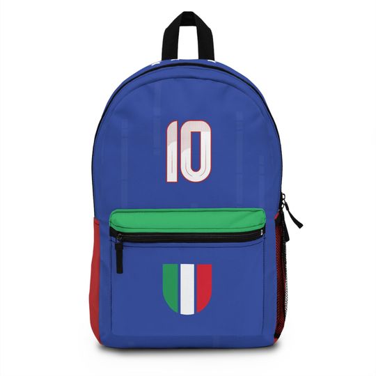 Italy National Soccer Team Backpack - Original Jersey Colors