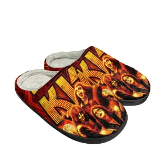 Hot Heavy Metal Kiss Rock Band Slippers | Christmas Gift | Cozy Slippers