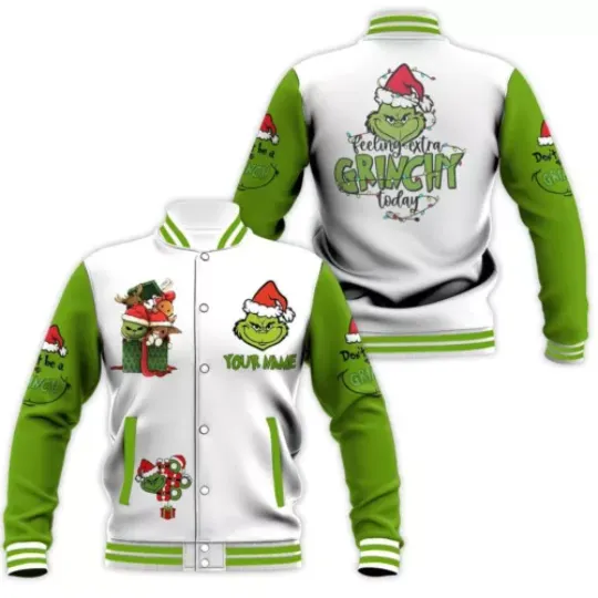 Christmas Grinmas Baseball Jacket