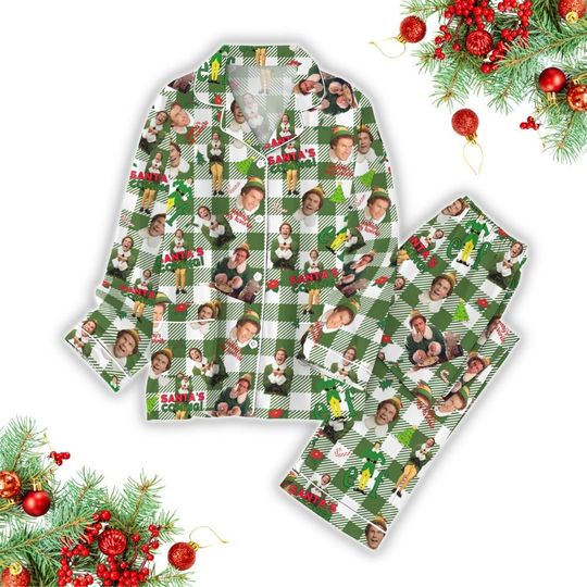 Buddy The Elf Christmas Pajamas, Santa I Know Him Shirt, Funny Holiday Pajamas, Christmas Movie Shirt, Xmas Pajamas, Holiday Sleepwear