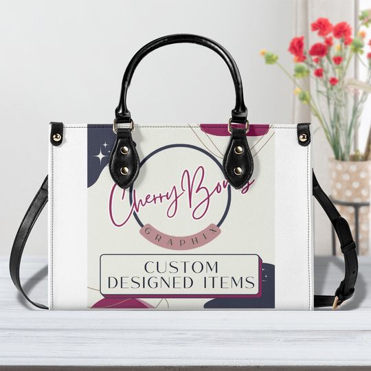 Personalized PU Leather Handbag | Custom Design | Custom Artwork | Unique Gifts