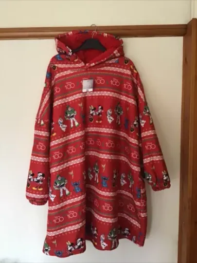 Disney Mickey 100 Years Christmas Snuddie Oversize Oodie Blanket Hoodie One Size