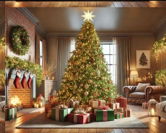 Woven Blanket Christmas Blanket Vintage Christmas Scene 100% cotton yarn Multiple sizes