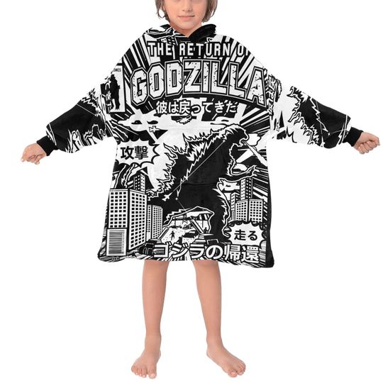 Blanket Hoodie god zilla Gojira Kaiju
