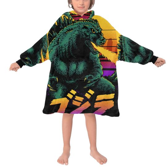 hooded blanket hoodie god zilla Kaiju Gojira