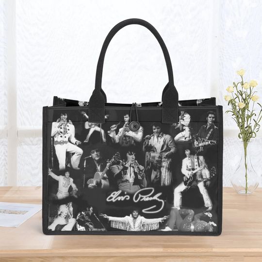 Personalized Elvis Presley Canvas Totes Bag, Elvis Presley Canvas Bag, Elvis Presley Woman Handbag, Music Lover's Bag