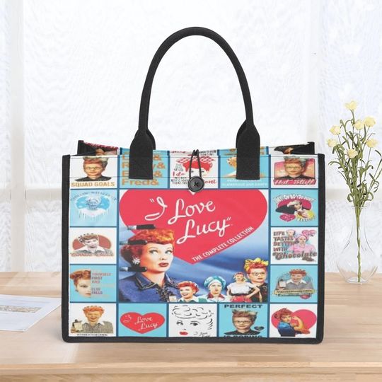 I Love Lucy Canvas Totes Bag, I Love Lucy Woman Handbag, I Love Lucy Canvas Bag, TV Show Lover's Bag