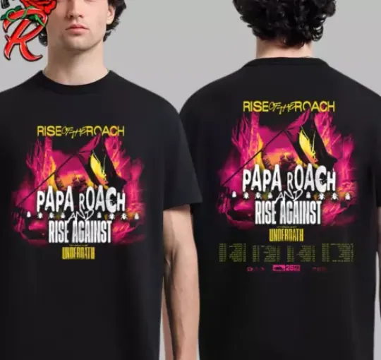 Papa Roach And Rise Against  Tour 2025 Unisex T-Shirt