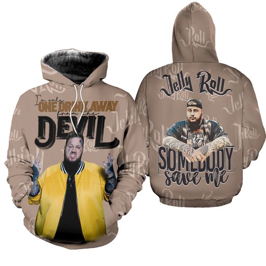 Jelly Roll Hoodie  Jelly Roll Tour 2024 Hoodie,  Jelly Roll 3D Hoodie