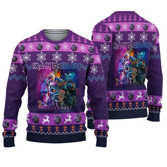 Iron Maiden Future Past Tour 2024 Ugly Christmas Sweater 2024