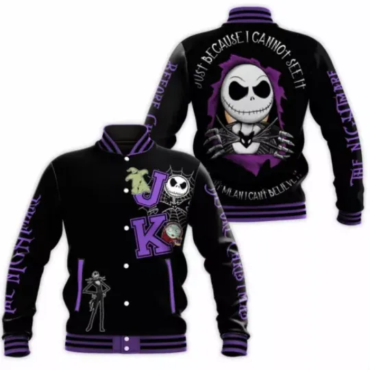 Jack Skellington Baseball Jacket, Nightmare Before Christmas Jacket