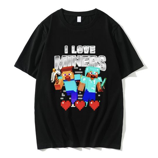 I Love Miners Print Tshirt