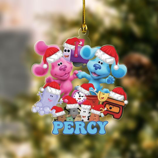 Blues Clues Ornament, Personalized Blue Clues Ornament, 2024 Personalized Family Ornament, Kid Ornaments, Blues Party Supplies