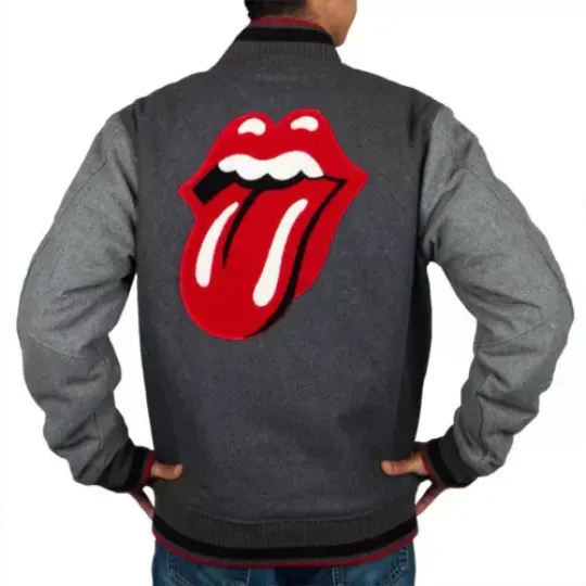 Rolling Stones Tour Merch - Tongue Varsity Jacket
