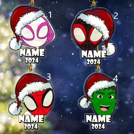Personalized Spidey And His Amazing Friends Ornament, Custom Name Spidey Christmas Ornament, Spidey Boy, Spiderman Ornament