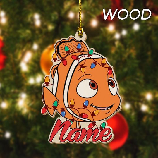 Personalized Disney Finding Nemo Christmas Ornament, Fining Nemo Characters Family Christmas Tree Ornament,Disney Xmas Gift 2024