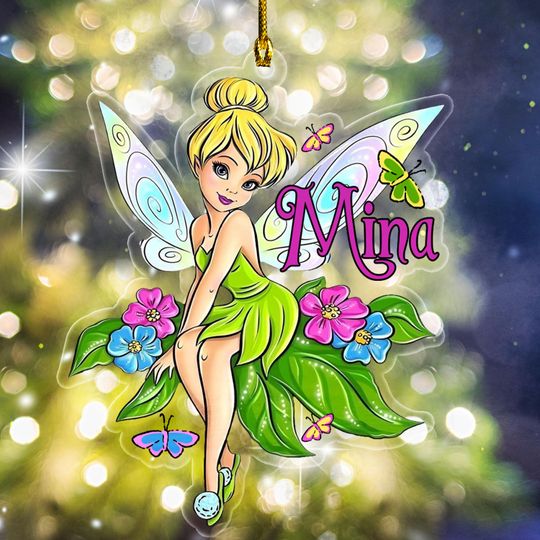 Tinker Bell Ceramic Ornament, Movie Ornament, Holiday Ornament, Christmas 2024, Christmas Decor, Gift, Gift for Lovers