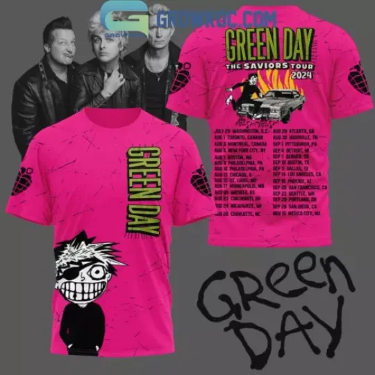 The Saviours Tour 2024 Of Green Day Band Celebration T Shirt 3D